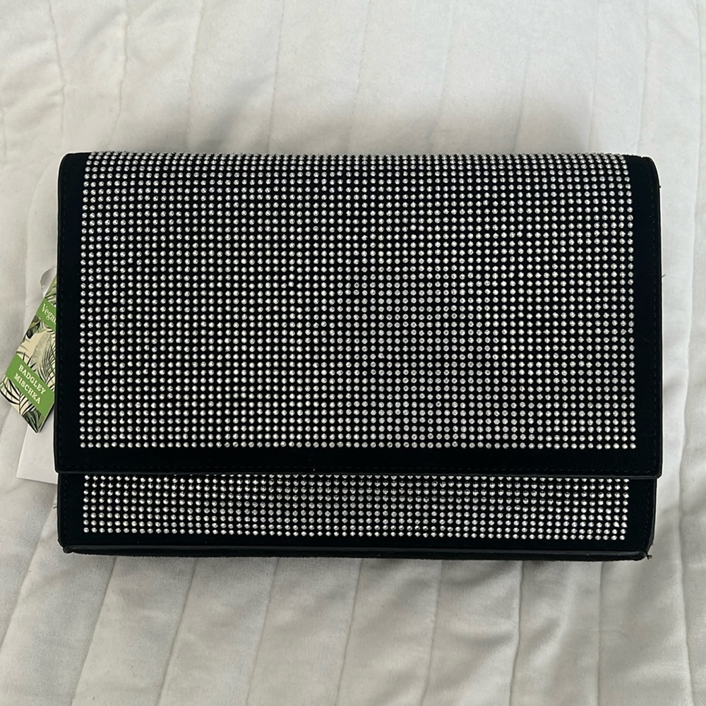 NWT Badgley Mischa Embellished Microsuede Crossbody Bag
